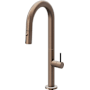 California Faucets Poetto 1.8 GPM Single Handle Single Hole Pull-Down Spray Bar / Prep Faucet Satin Bronze