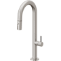 California Faucets Poetto 1.8 GPM Single Handle Single Hole Pull-Down Spray Bar / Prep Faucet Ultra Stainless Steel