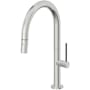 California Faucets Poetto 1.8 GPM Single Hole Pull Down Kitchen Faucet with BST Series Handle and Low Arc Spout Polished Chrome