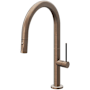 California Faucets Poetto 1.8 GPM Single Hole Pull Down Kitchen Faucet with BST Series Handle and Low Arc Spout Satin Bronze