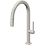 California Faucets Poetto 1.8 GPM Single Hole Pull Down Kitchen Faucet with BST Series Handle and Low Arc Spout Ultra Stainless Steel
