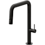 California Faucets Poetto 1.8 GPM Single Hole Pull Down Kitchen Faucet with BSST Series Handle Matte Black