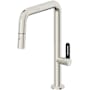 California Faucets Poetto 1.8 GPM Single Hole Pull Down Kitchen Faucet with BSST Series Handle Polished Nickel