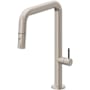 California Faucets Poetto 1.8 GPM Single Hole Pull Down Kitchen Faucet with BSST Series Handle Satin Nickel