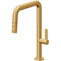 California Faucets Poetto 1.8 GPM Single Hole Pre-Rinse Pull Down Kitchen Faucet - Includes Escutcheon Lifetime Satin Gold
