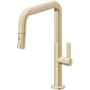 California Faucets Poetto 1.8 GPM Single Hole Pre-Rinse Pull Down Kitchen Faucet - Includes Escutcheon Satin Brass