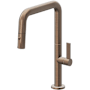 California Faucets Poetto 1.8 GPM Single Hole Pre-Rinse Pull Down Kitchen Faucet - Includes Escutcheon Satin Bronze