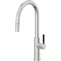 California Faucets Corsano 1.8 GPM Single Handle Single Hole Pull-Down Spray Kitchen Faucet With High Arc Spout Polished Chrome