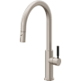 California Faucets Corsano 1.8 GPM Single Handle Single Hole Pull-Down Spray Kitchen Faucet With High Arc Spout Satin Nickel
