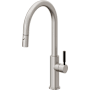 California Faucets Corsano 1.8 GPM Single Handle Single Hole Pull-Down Spray Kitchen Faucet With High Arc Spout Ultra Stainless Steel