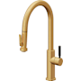 California Faucets Corsano 1.8 GPM Single Hole Pull Down Kitchen Faucet - Includes Escutcheon With High Spout Lifetime Satin Gold
