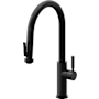 California Faucets Corsano 1.8 GPM Single Hole Pull Down Kitchen Faucet - Includes Escutcheon With High Spout Matte Black