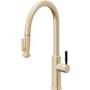 California Faucets Corsano 1.8 GPM Single Hole Pull Down Kitchen Faucet - Includes Escutcheon With High Spout Satin Brass