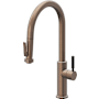 California Faucets Corsano 1.8 GPM Single Hole Pull Down Kitchen Faucet - Includes Escutcheon With High Spout Satin Bronze