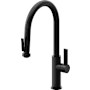 California Faucets Corsano 1.8 GPM Single Hole Pull Down Kitchen Faucet - Includes Escutcheon With High Spout Matte Black