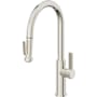 California Faucets Corsano 1.8 GPM Single Hole Pull Down Kitchen Faucet - Includes Escutcheon With High Spout Polished Nickel