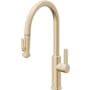 California Faucets Corsano 1.8 GPM Single Hole Pull Down Kitchen Faucet - Includes Escutcheon With High Spout Satin Brass