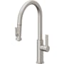California Faucets Corsano 1.8 GPM Single Hole Pull Down Kitchen Faucet - Includes Escutcheon With High Spout Ultra Stainless Steel
