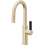 California Faucets Corsano 1.8 GPM Single Handle Single Hole Pull-Down Spray Bar / Prep Faucet Satin Brass