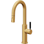 California Faucets Corsano 1.8 GPM Single Handle Single Hole Pull-Down Spray Bar / Prep Faucet Lifetime Satin Gold