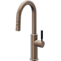 California Faucets Corsano 1.8 GPM Single Handle Single Hole Pull-Down Spray Bar / Prep Faucet Satin Bronze