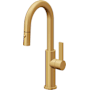 California Faucets Corsano 1.8 GPM Single Handle Single Hole Pull-Down Spray Bar / Prep Faucet Lifetime Satin Gold