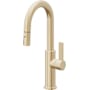 California Faucets Corsano 1.8 GPM Single Handle Single Hole Pull-Down Spray Bar / Prep Faucet Satin Brass