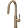 California Faucets Corsano 1.8 GPM Single Handle Single Hole Pull-Down Spray Bar / Prep Faucet Antique Brass Flat