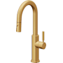 California Faucets Corsano 1.8 GPM Single Handle Single Hole Pull-Down Spray Bar / Prep Faucet Lifetime Satin Gold
