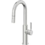 California Faucets Corsano 1.8 GPM Single Handle Single Hole Pull-Down Spray Bar / Prep Faucet Polished Chrome