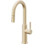 California Faucets Corsano 1.8 GPM Single Handle Single Hole Pull-Down Spray Bar / Prep Faucet Satin Brass