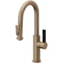 California Faucets Corsano 1.8 GPM Single Hole Pre-Rinse Pull Down Kitchen Faucet - Includes Escutcheon Antique Brass Flat