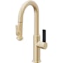 California Faucets Corsano 1.8 GPM Single Hole Pre-Rinse Pull Down Kitchen Faucet - Includes Escutcheon Satin Brass