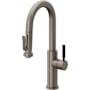 California Faucets Corsano 1.8 GPM Single Hole Pre-Rinse Pull Down Kitchen Faucet - Includes Escutcheon Graphite