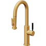 California Faucets Corsano 1.8 GPM Single Hole Pre-Rinse Pull Down Kitchen Faucet - Includes Escutcheon Lifetime Satin Gold