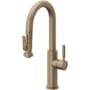 California Faucets Corsano 1.8 GPM Single Hole Pre-Rinse Pull Down Kitchen Faucet - Includes Escutcheon Antique Brass Flat