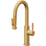 California Faucets Corsano 1.8 GPM Single Hole Pre-Rinse Pull Down Kitchen Faucet - Includes Escutcheon Lifetime Satin Gold