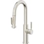 California Faucets Corsano 1.8 GPM Single Hole Pre-Rinse Pull Down Kitchen Faucet - Includes Escutcheon Polished Nickel
