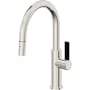 California Faucets Corsano 1.8 GPM Single Hole Pull Down Kitchen Faucet with BFB Series Handle and Low Arc Spout Polished Nickel