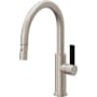 California Faucets Corsano 1.8 GPM Single Hole Pull Down Kitchen Faucet with BFB Series Handle and Low Arc Spout Satin Nickel
