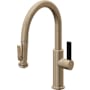 California Faucets Corsano 1.8 GPM Single Hole Pre-Rinse Pull Down Kitchen Faucet - Includes Escutcheon Antique Brass Flat