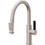 California Faucets Corsano 1.8 GPM Single Hole Pre-Rinse Pull Down Kitchen Faucet - Includes Escutcheon Satin Nickel