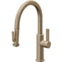 California Faucets Corsano 1.8 GPM Single Hole Pre-Rinse Pull Down Kitchen Faucet - Includes Escutcheon Antique Brass Flat