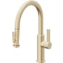 California Faucets Corsano 1.8 GPM Single Hole Pre-Rinse Pull Down Kitchen Faucet - Includes Escutcheon Satin Brass
