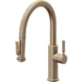 California Faucets Corsano 1.8 GPM Single Hole Pre-Rinse Pull Down Kitchen Faucet - Includes Escutcheon Antique Brass Flat