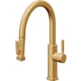 California Faucets Corsano 1.8 GPM Single Hole Pre-Rinse Pull Down Kitchen Faucet - Includes Escutcheon Lifetime Satin Gold