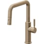 California Faucets Corsano 1.8 GPM Single Hole Pull Down Kitchen Faucet with ST Series Handle Antique Brass Flat