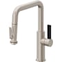 California Faucets Corsano 1.8 GPM Single Hole Pre-Rinse Pull Down Kitchen Faucet - Includes Escutcheon Satin Nickel