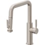 California Faucets Corsano 1.8 GPM Single Hole Pre-Rinse Pull Down Kitchen Faucet - Includes Escutcheon Satin Nickel