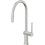 California Faucets La Spezia 1.8 GPM Single Hole Pull Down Kitchen Faucet Polished Chrome